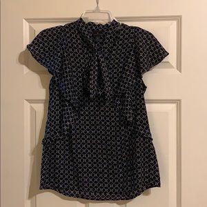 Black & White Business Casual Top